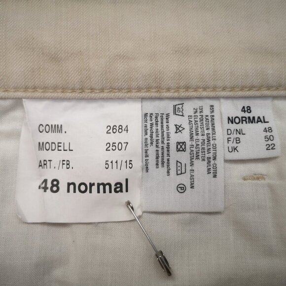 Zerres Comfort - S Ladies Size 48 Euro (Approx. 15 US) Cream Casual Pants - Picture 5 of 13